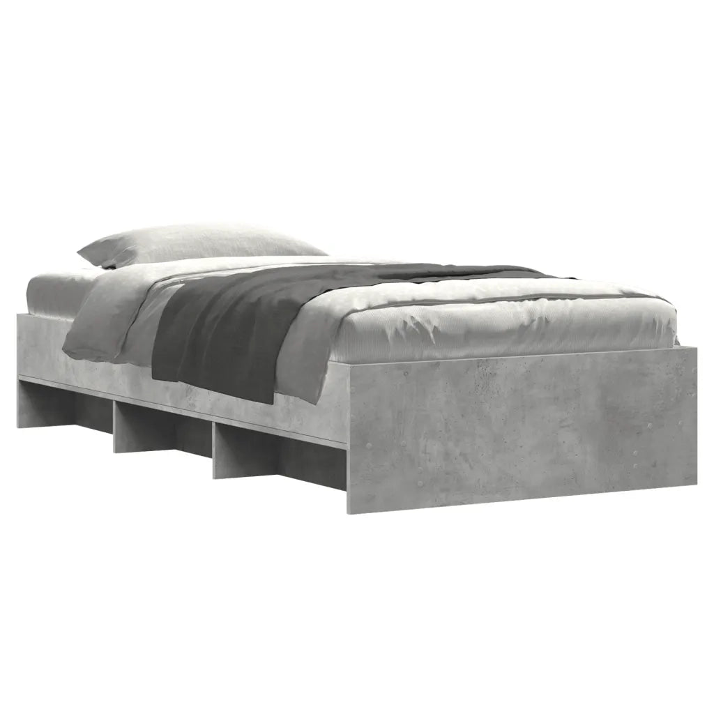 Giroletto-Struttura Letto Grigio Cemento 90x190 cm in Legno Multistrato 919084