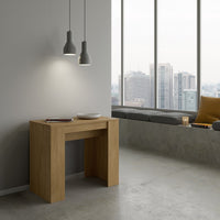 Consolle Allungabile 90-308x48x77 cm in Nobilitato Marrone