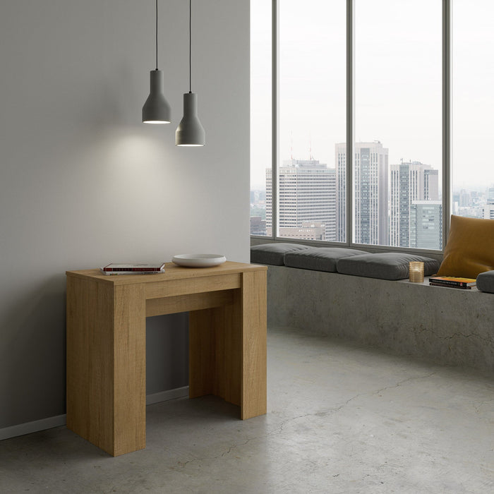 Consolle Allungabile 90-308x48x77 cm in Nobilitato Marrone