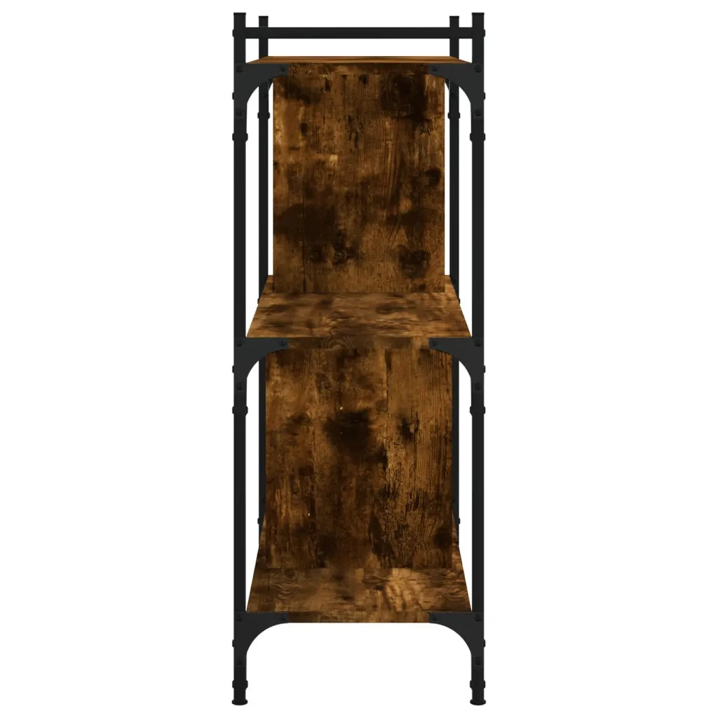 Libreria Rovere Fumo 3 Ripiani 76x32x88 cm Legno Multistrato 833932