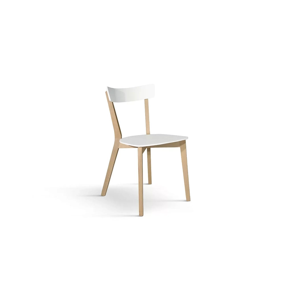 Set 4 sedie design legno naturale bianco bicolore 43x79x76 (845) - Mobili 2G