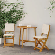 Sedie Bistro da Giardino 2 pcs Bianco Crema 38 x 46 x 85 cm