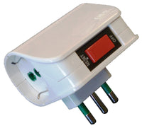 fme art. 87300 adattatore a 2 prese bipasso schuko con interruttore di sicurezza cod:ferx.91475