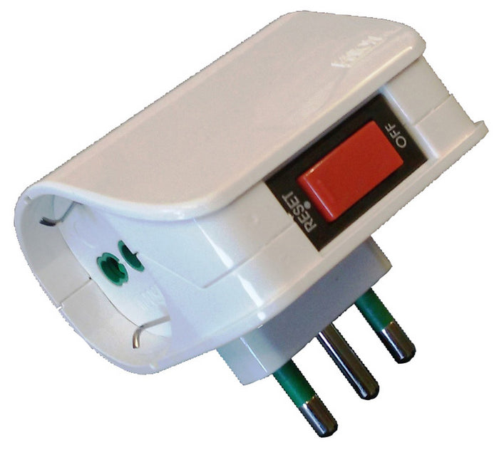 fme art. 87300 adattatore a 2 prese bipasso schuko con interruttore di sicurezza cod:ferx.91475