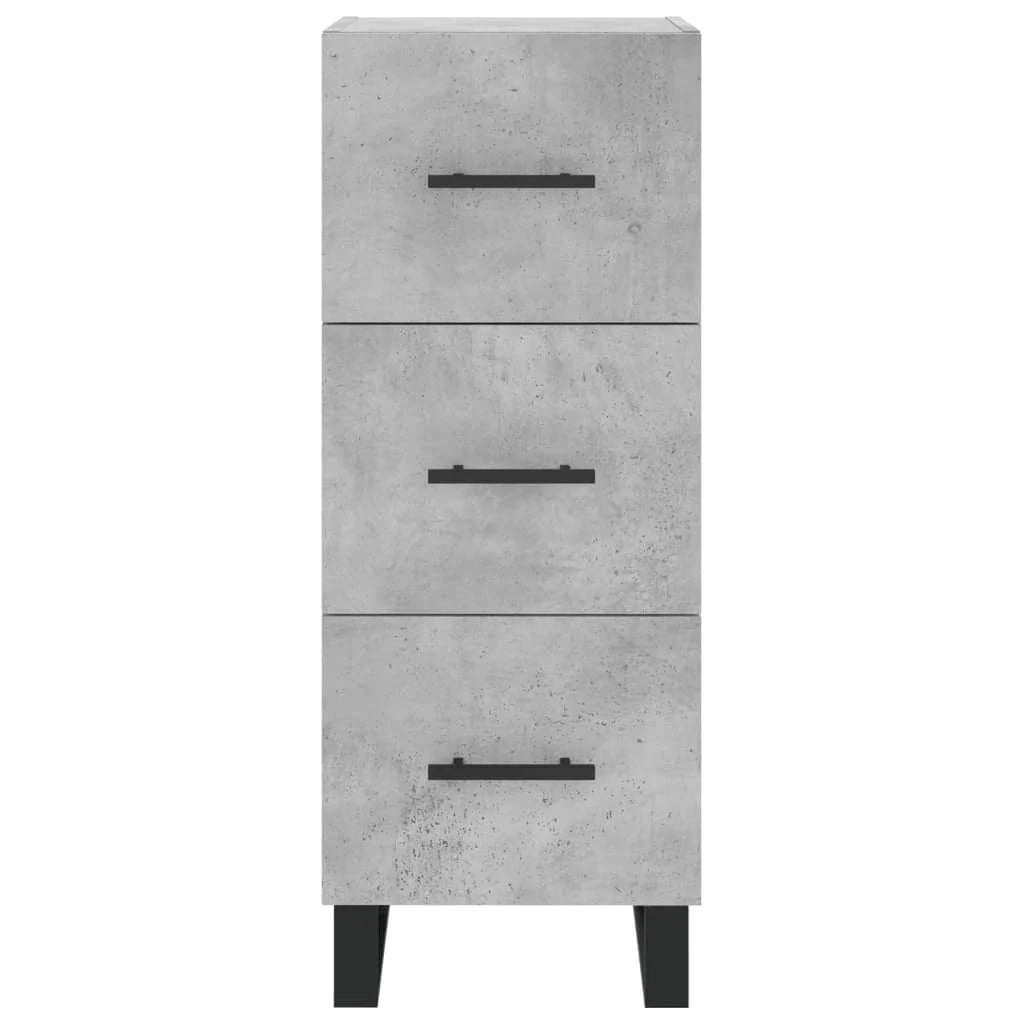 Buffet credenza cassettiera mobiletto mobile contenitore organizer cucina soggiorno salotto alto 34,5 x 34 x 180 cm legno ingegnerizzato grigio 02_0034326