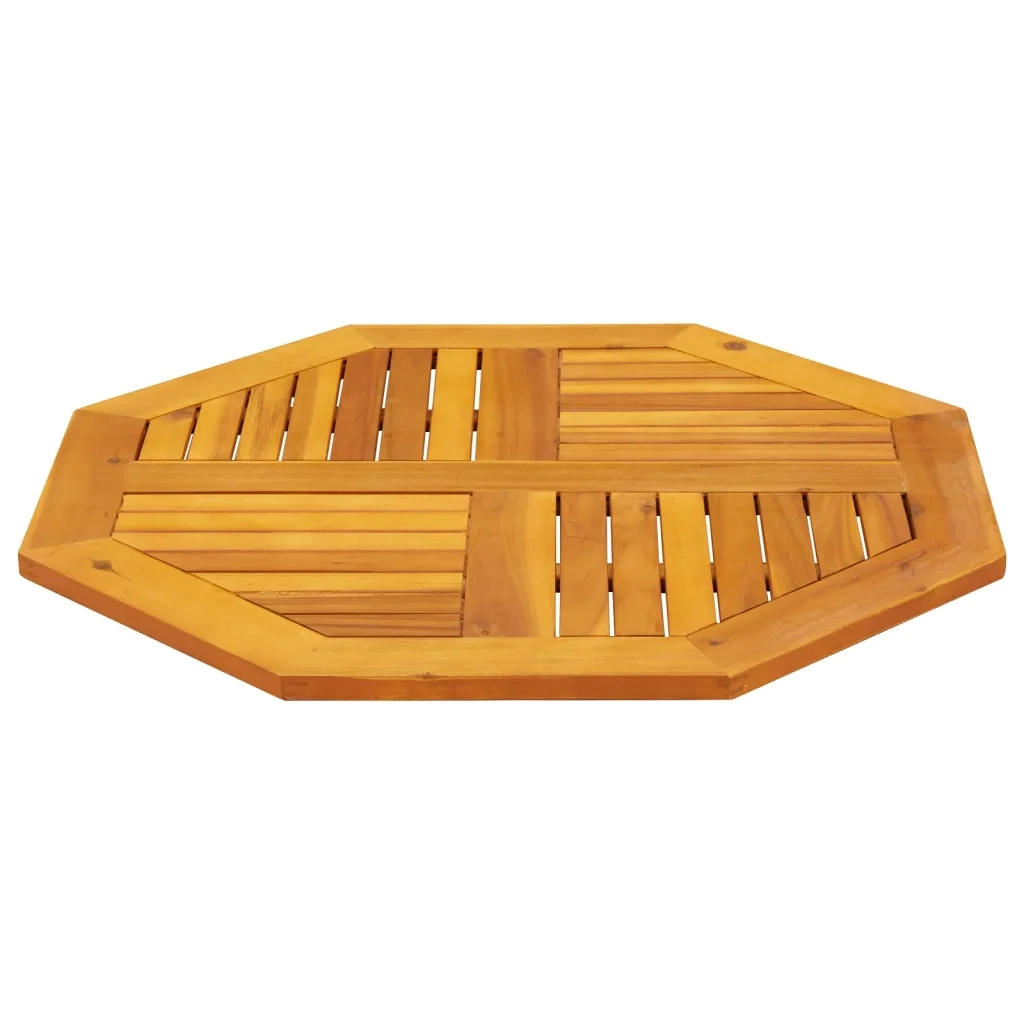 vidaXL Piano per Tavolo 80x80x2,2 cm Ottagonale Legno Massello Acacia