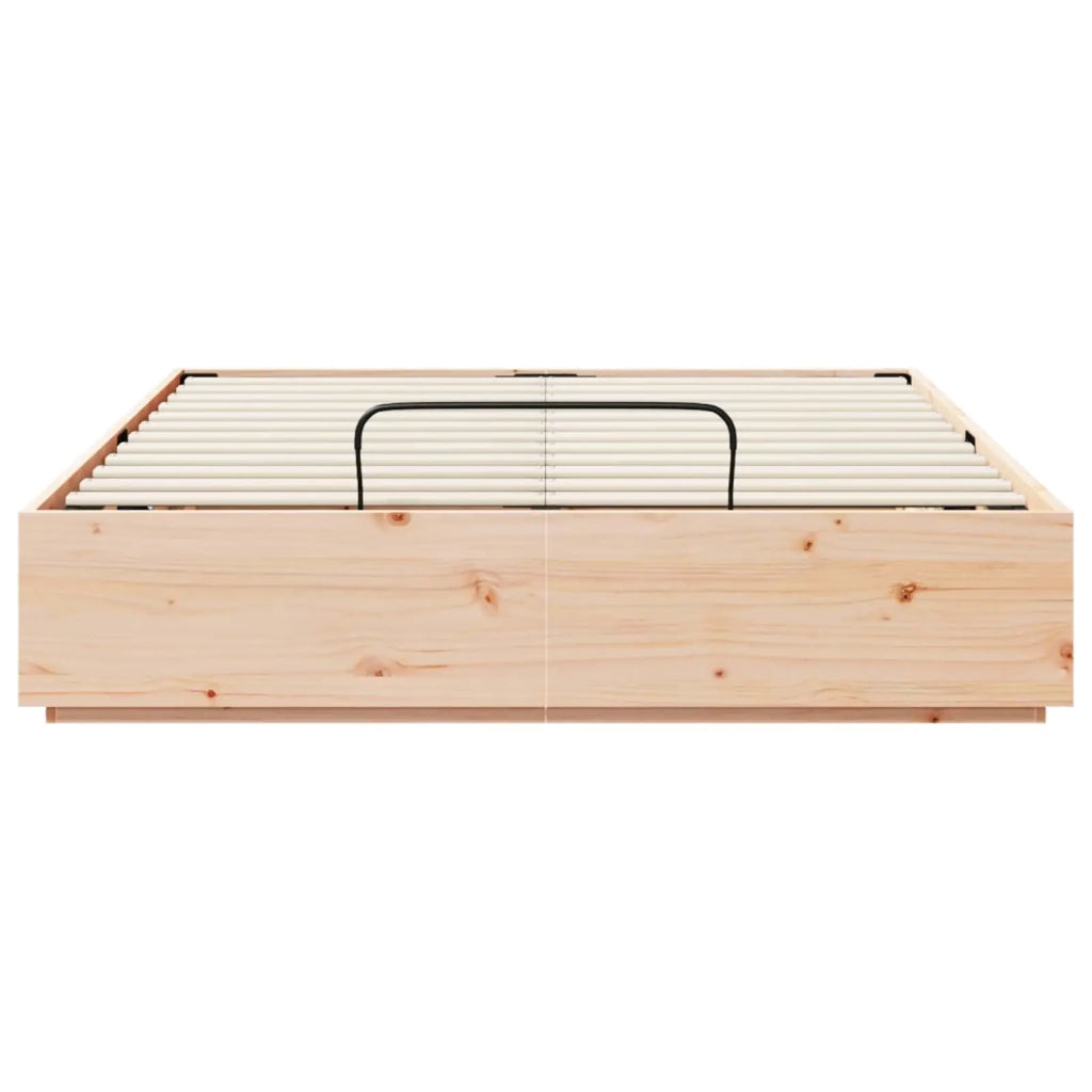 Letto ottomano Naturale 140 x 200 cm Legno di pino massiccio