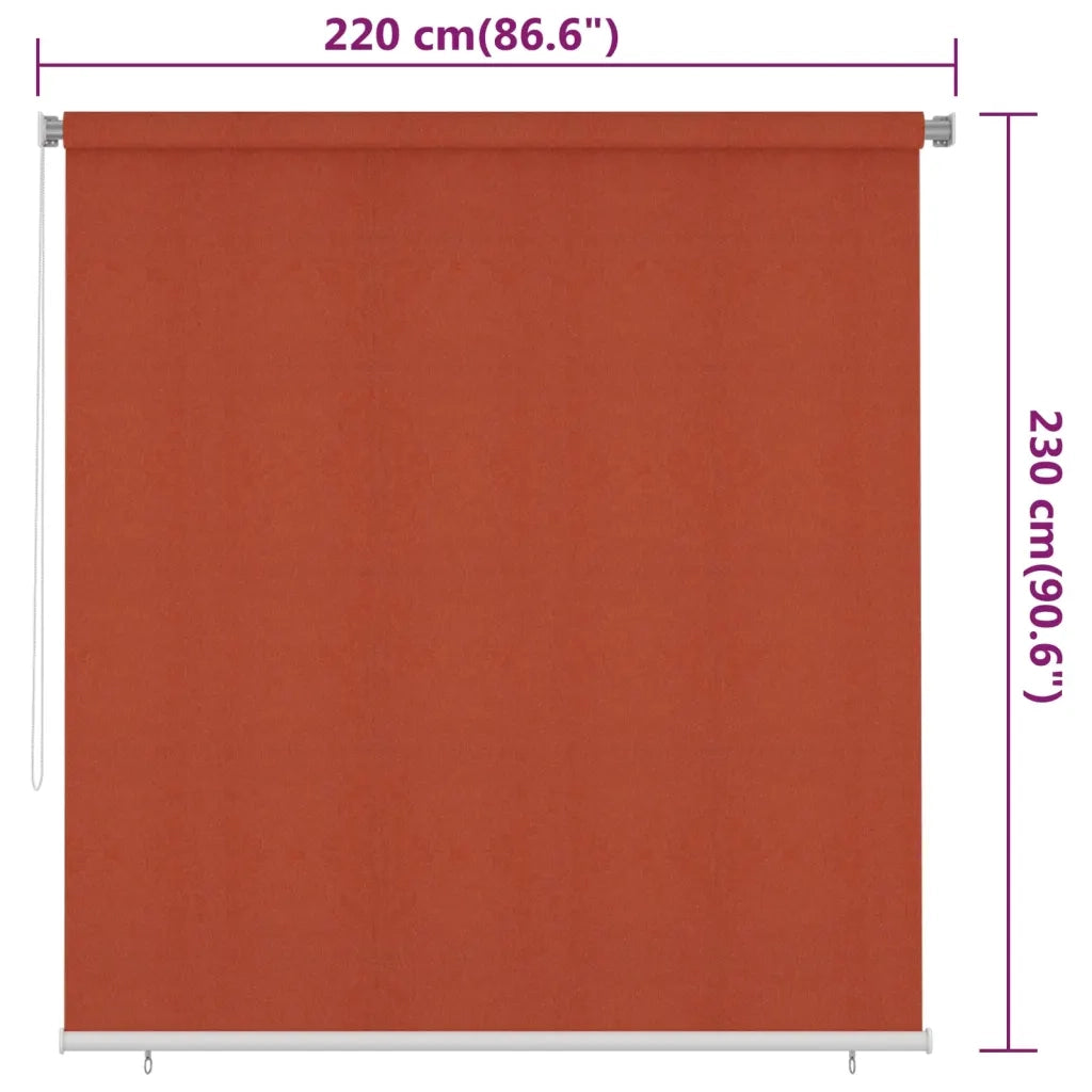 Tenda a Rullo per Esterni 220x230 cm Terracotta HDPE cod mxl 41365