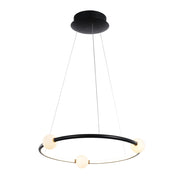 Lampadario Italux Lozanna moderno LED nero 36W 3000K Ø64