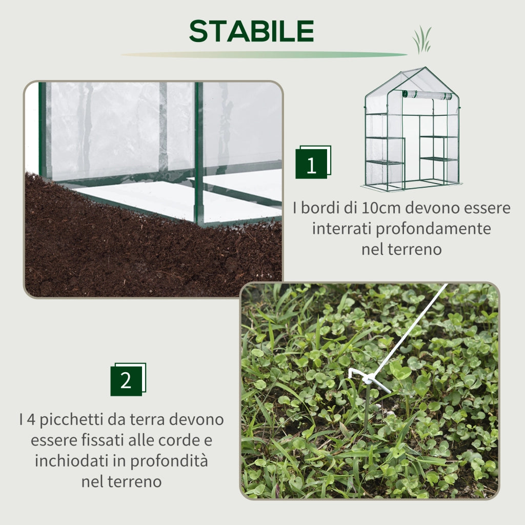 Serra da Giardino in PE ¨C zephmum ¨C Verde 142x73x195 cm