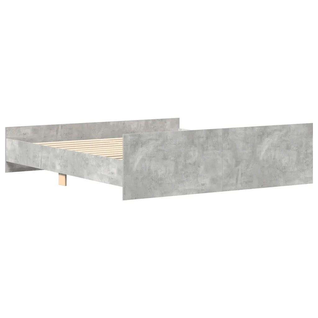 Giroletto con Testiera e Pediera Grigio Cemento 180x200 cm 3203771