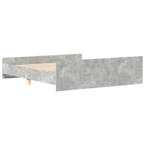 Giroletto con Testiera e Pediera Grigio Cemento 180x200 cm 3203771