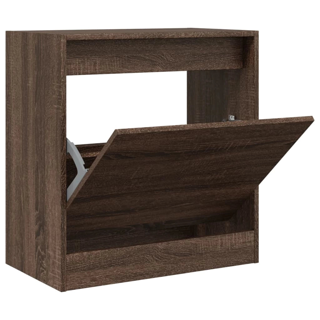 Scarpiera mobiletto portascarpe mobile per ingresso/corridoio/soggiorno 60 x 34 x 63,5 cm legno ingegnerizzato marrone 02_0021640