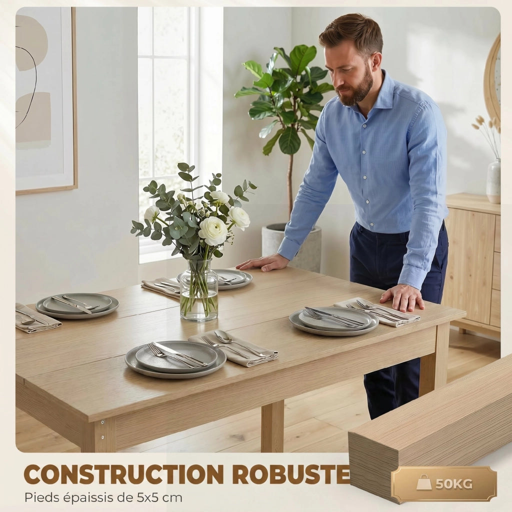 Tavolo da pranzo bicolore allungabile 4-6 persone ¨C Xylo ¨C legno 119x70x75 cm design moderno