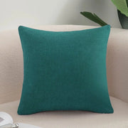 Pacco di 2 copri cuscini, copri cuscini in cotone e lino per divano, divano letto, salotto, casa, copri cuscini a forma di scatola (55*55cm) - Verde scuro