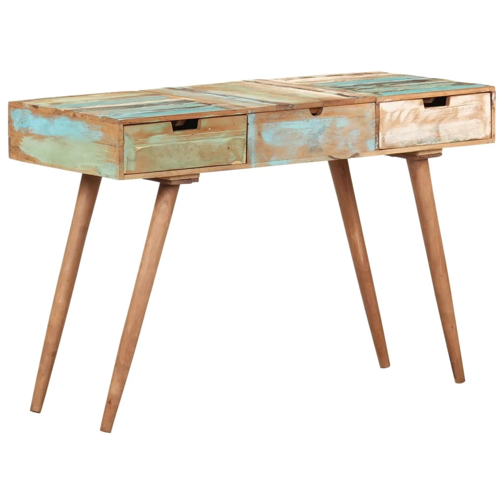 Toeletta con specchio tavolo da trucco 112 x 45 x 76 cm legno massello di recupero 02_0006357