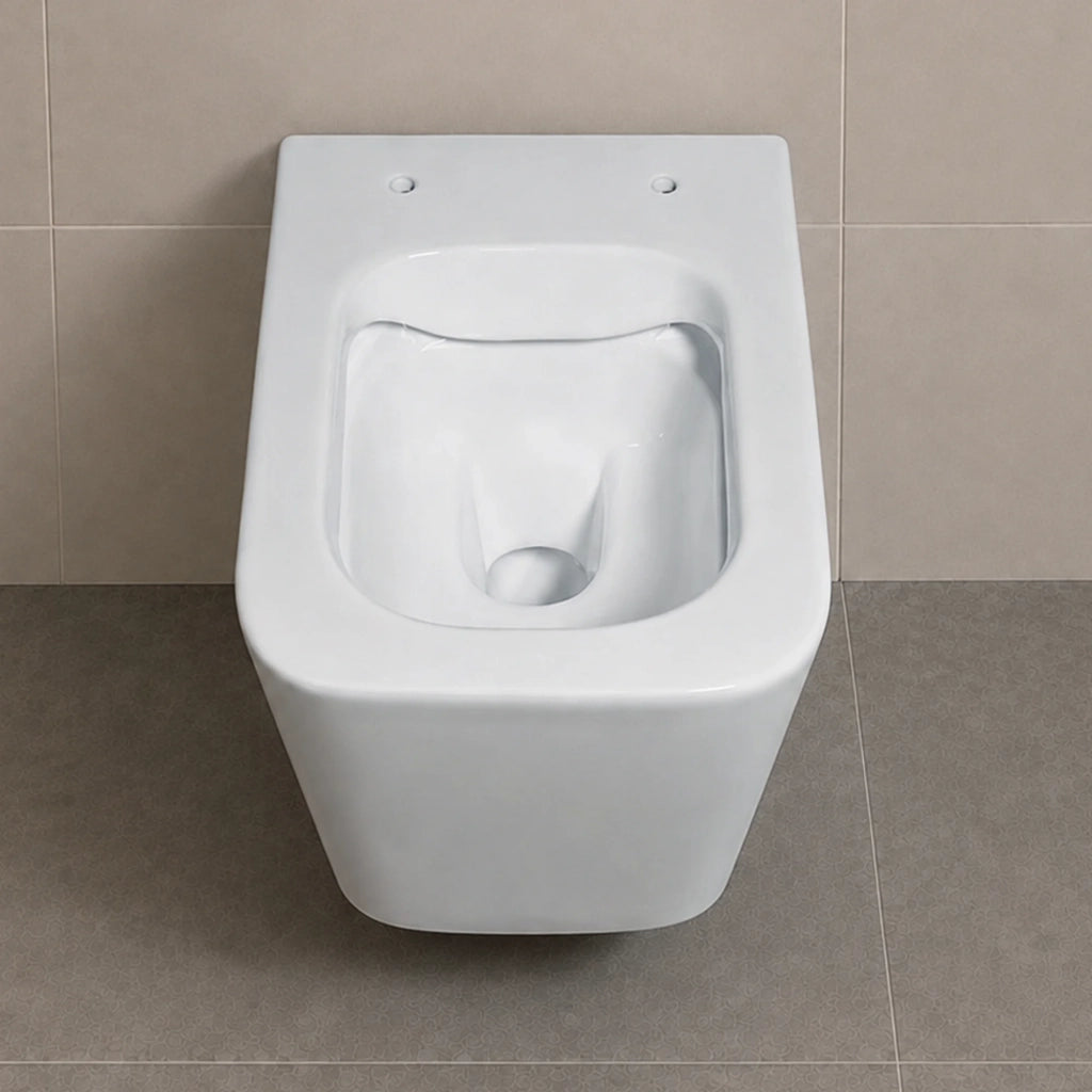 WC sospeso rimless bianco lucido in ceramica Linea Malaga