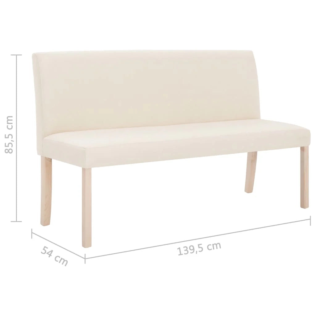 Panca seduta 139,5 cm poliestere crema 02_0010761