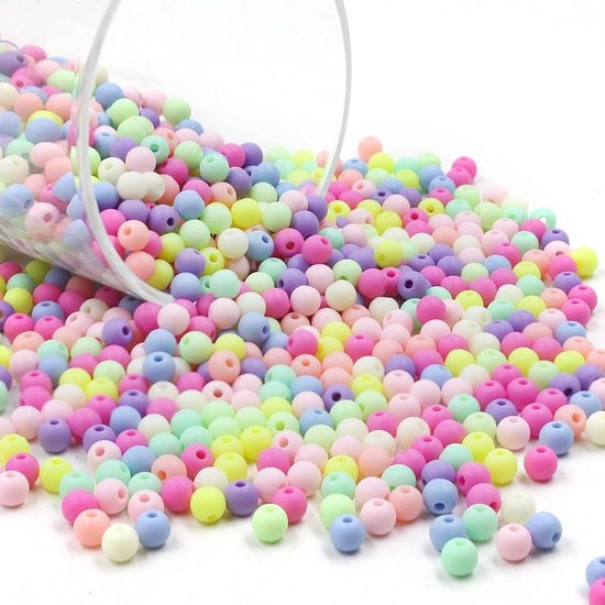 Acquario di acrilico colorato per artigianato - 1500 pezzi, 6 mm, ideale per bracciali e accessori