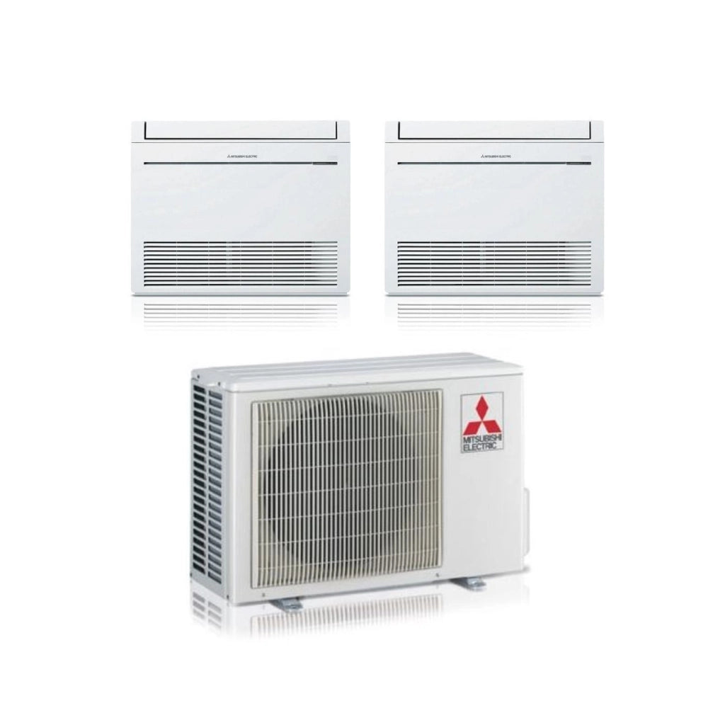 Climatizzatore Condizionatore Mitsubishi Pavimento MFZ-KT Dual Split Inverter 9000 + 9000 BTU con U.E. MXZ-2F42VF Gas R-32