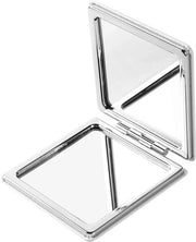 Specchietto compattabile 1x/2x ingrandimento - ultra portatile per in borsa o in viaggio - bianco