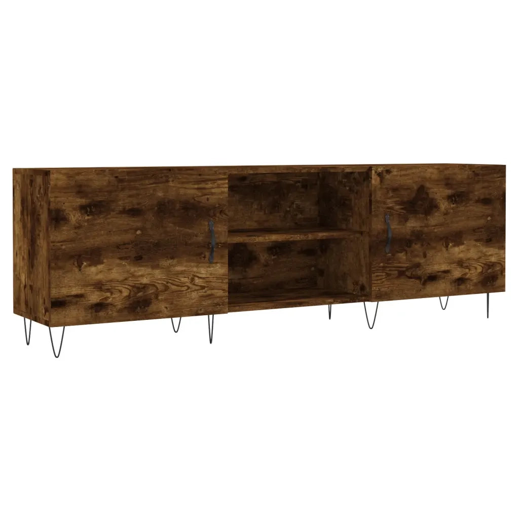 Mobile Porta TV Rovere Fumo 150x30x50 cm in Legno Multistrato