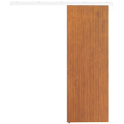 Porta Scorrevole 75x3,5x210 cm con Binario in Alluminio in MDF Effetto Legno Marrone