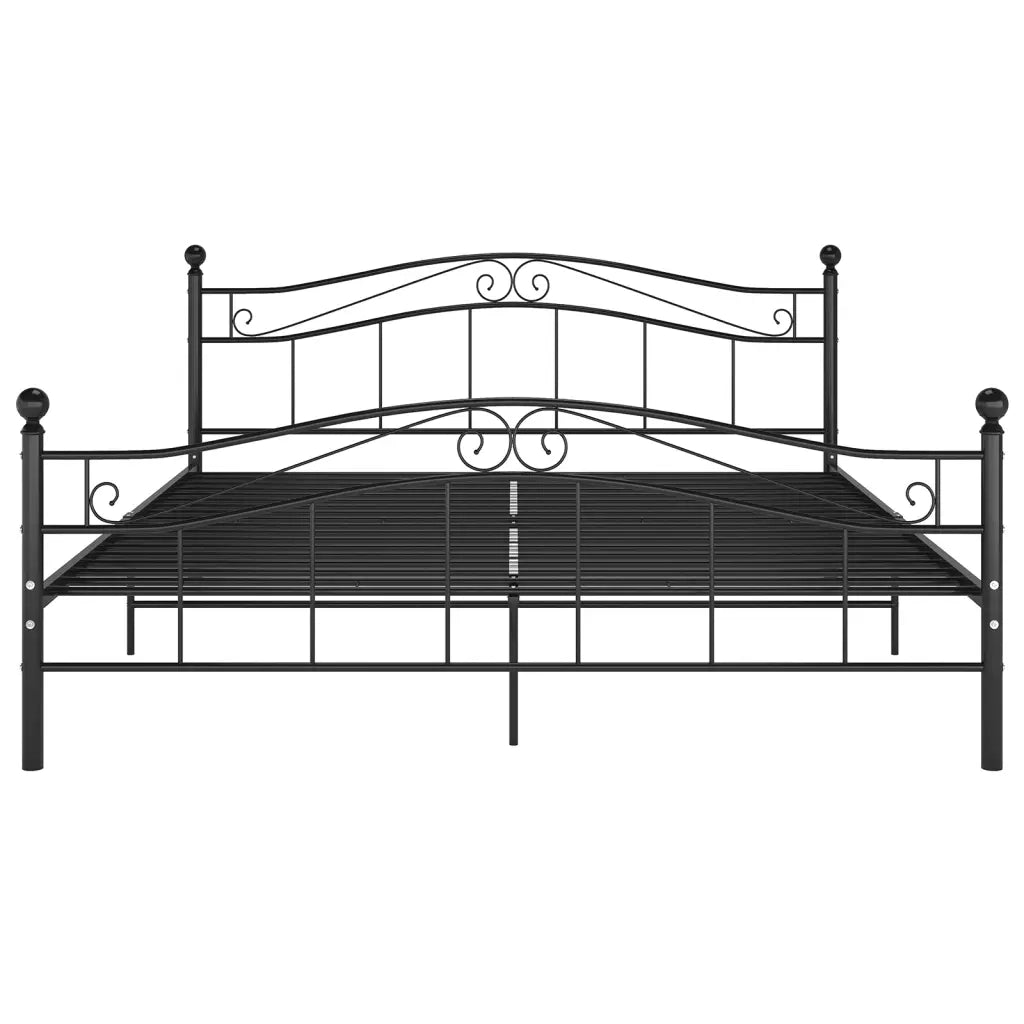 Giroletto-Struttura Letto Nero in Metallo 160x200 cm 420027