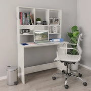 Scrivania con Mensole Bianco Lucido 110x45x157 cm in Truciolato cod mxl 58561