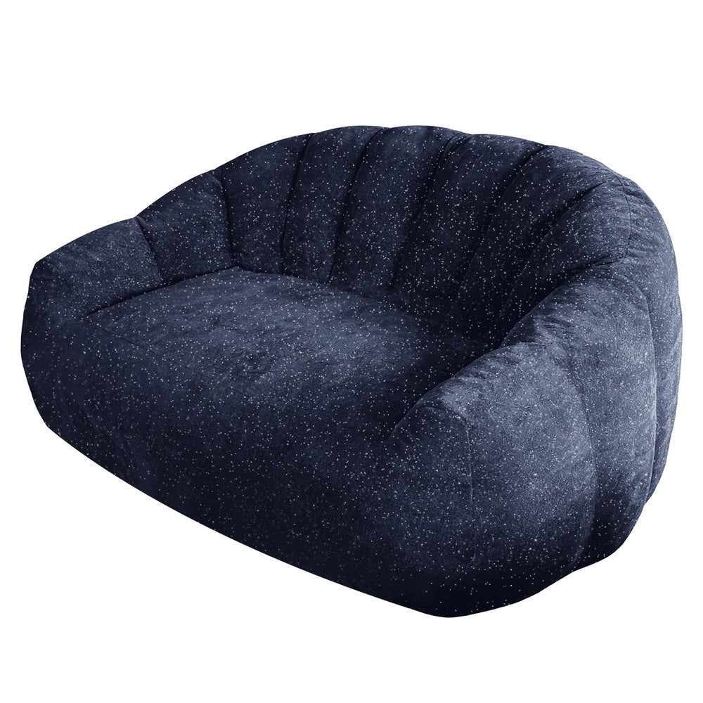 Divano Pouf Bean Bag con Braccioli ¨C MINIMAL ¨C Grigio, Velluto, Oversize