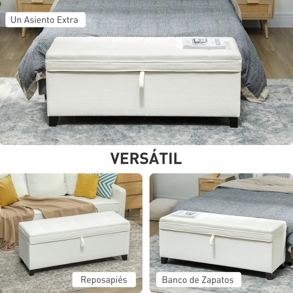 Letto contenitore con 2 cassetti ¨C zephmum ¨C 120x40x48 cm crema