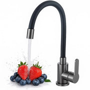 Flessibile cucina a 360°, cucina a pressione alta, cucina a pressione rotativa con flessibile cucina in acciaio inossidabile nero