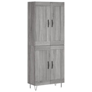 Credenza | Madia | Buffet da pranzo | Armadio da pranzo Grigio Sonoma 69,5x34x180 cm in Legno Multistrato