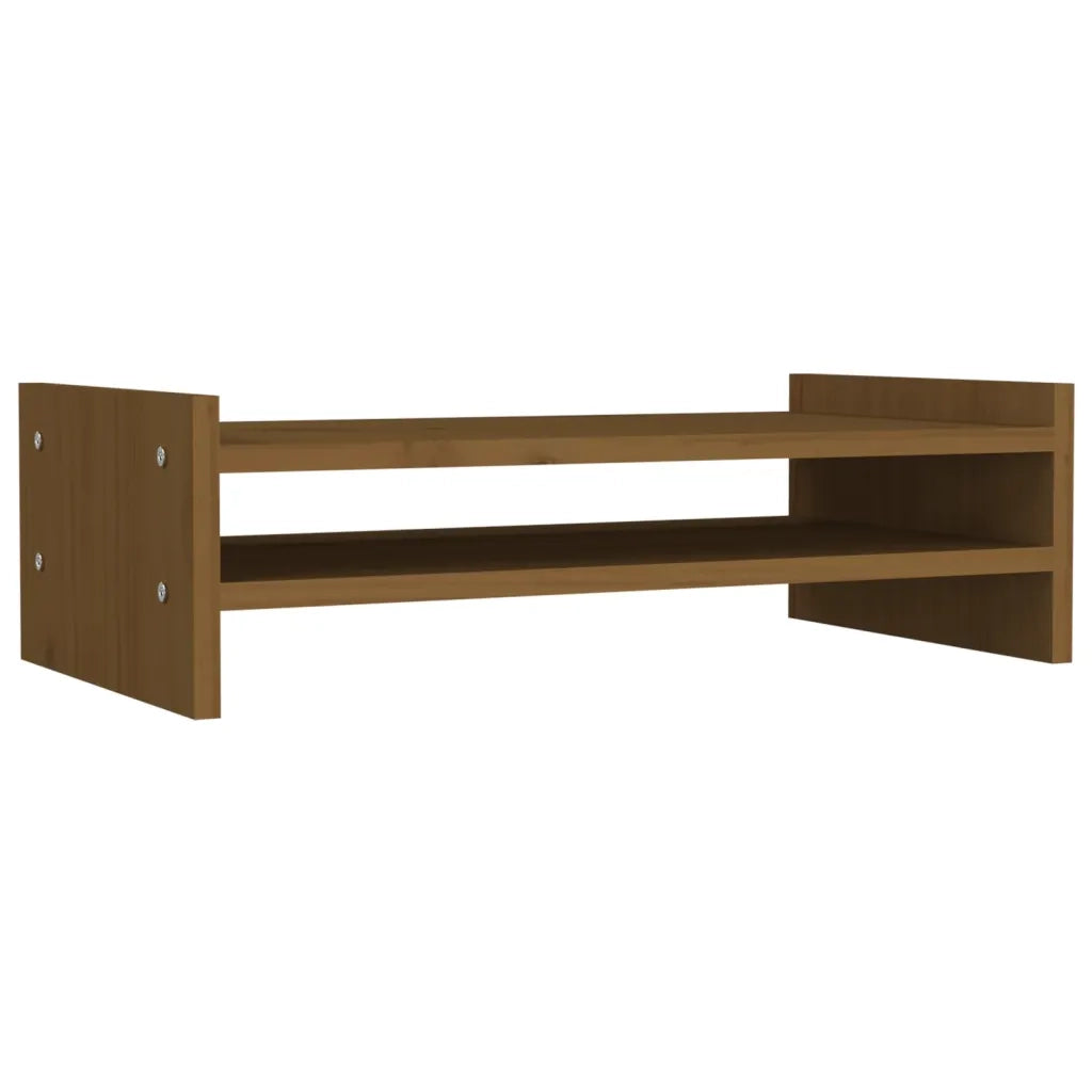 Supporto per Monitor ambra 50x27x15 cm Legno Massello di Pino 814022