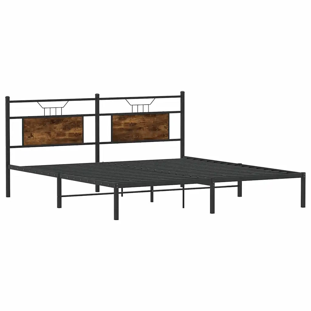 Giroletto senza Materasso Rovere Fumo 183x213 cm in Truciolato