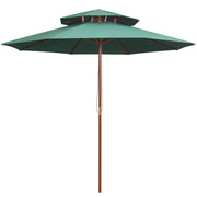 Ombrellone da terrazza 270 x 270 cm con palo in legno verde 02_0008414