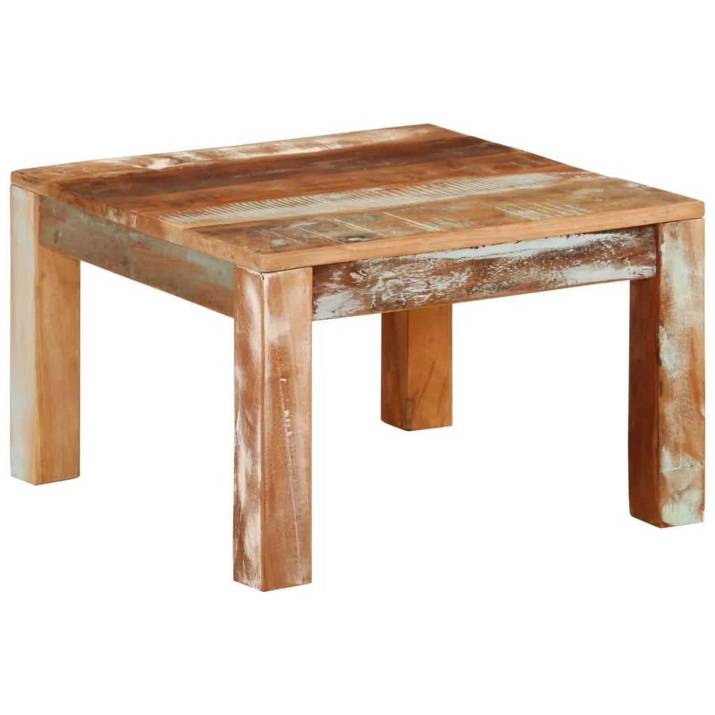 Tavolino da Salotto 55x55x35 cm in Legno Massello di Recupero cod mxl 16390