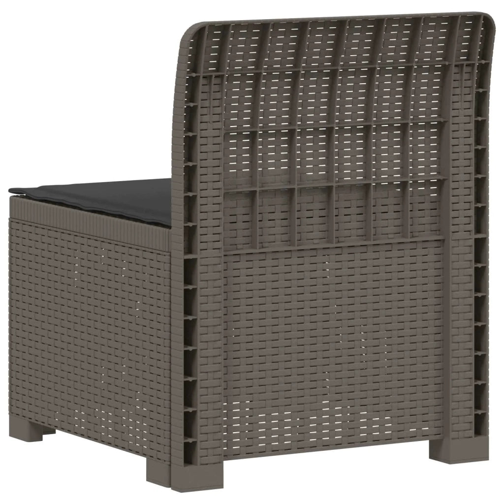 Divano da esterno-Divano da Giardino a 1 Posto con Cuscino Aspetto Rattan PP 602056