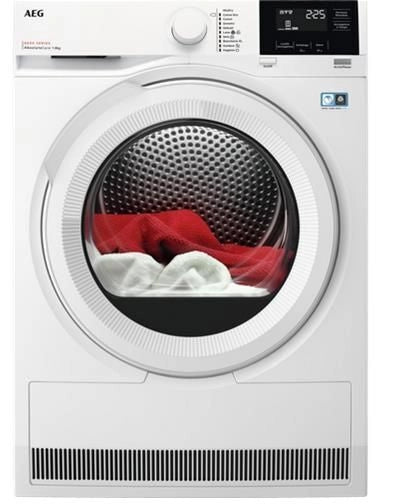 AEG TR8G83GW Serie 8000 AbsoluteCare Asciugatrice a Pompa di Calore Classe energetica A+++ Capacita' di Carico 8 Kg Motore Inverter Cesto ProTex XXL