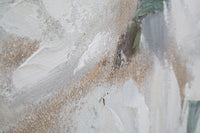 Dipinto su Tela Crem Flower 80x3,7x100 cm in Legno di Pino e Canvas Multicolor