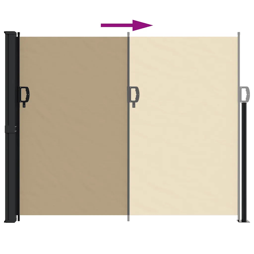 Tenda da Sole Laterale Retrattile Beige 160x600 cm 4004525