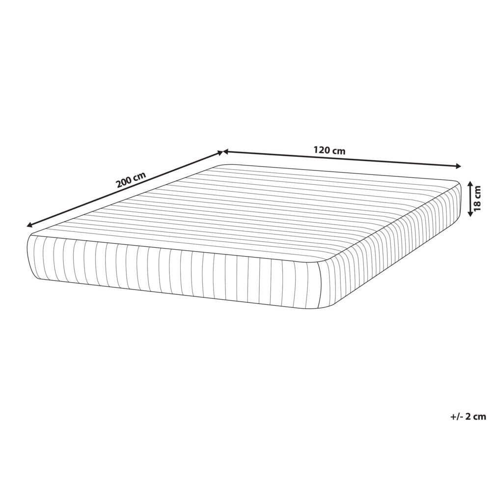 Materasso rigido a molle insacchettate con schiuma viscoelastica a 7 zone 120 x 200 design moderno