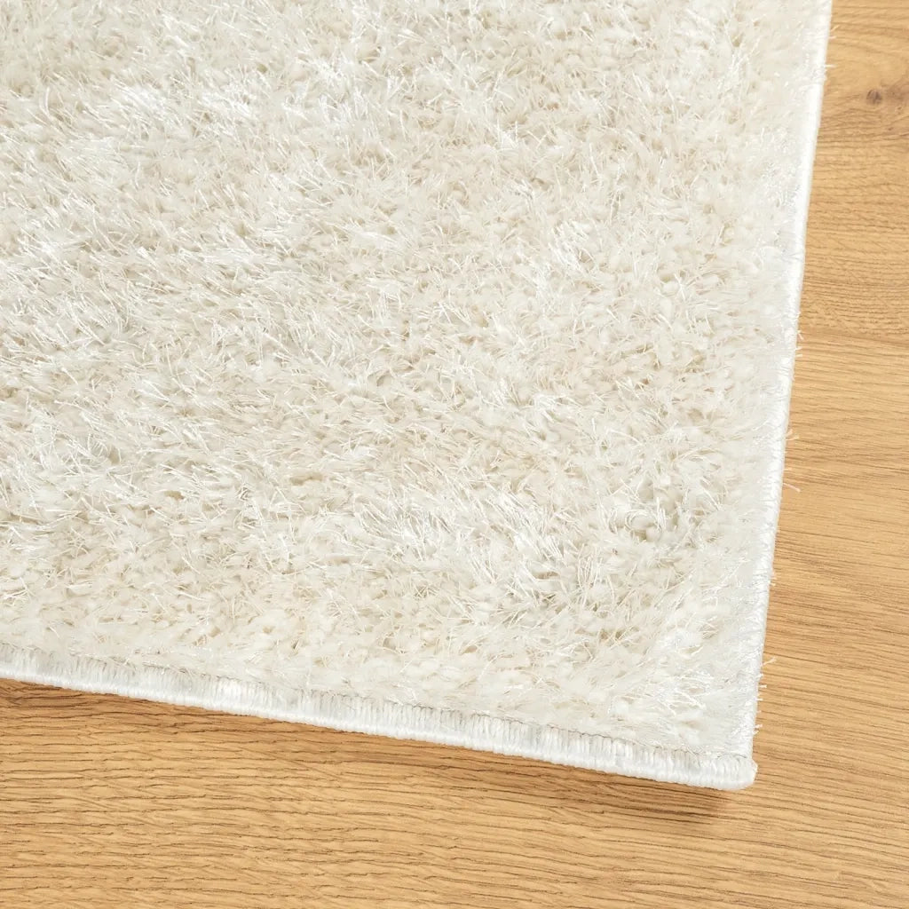 Tappeto a Pelo Lucido Lungo ISTAN Effetto Crema 140x200 cm 375665