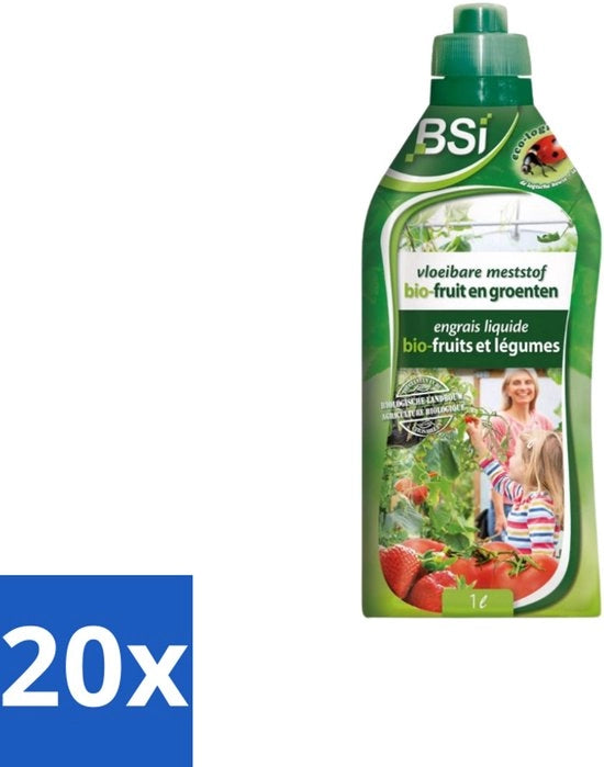 Meststof per Frutta e Verdura - Crescita Naturale e Produzione - 1 L - Confezione in Bulk - 20 pezzi