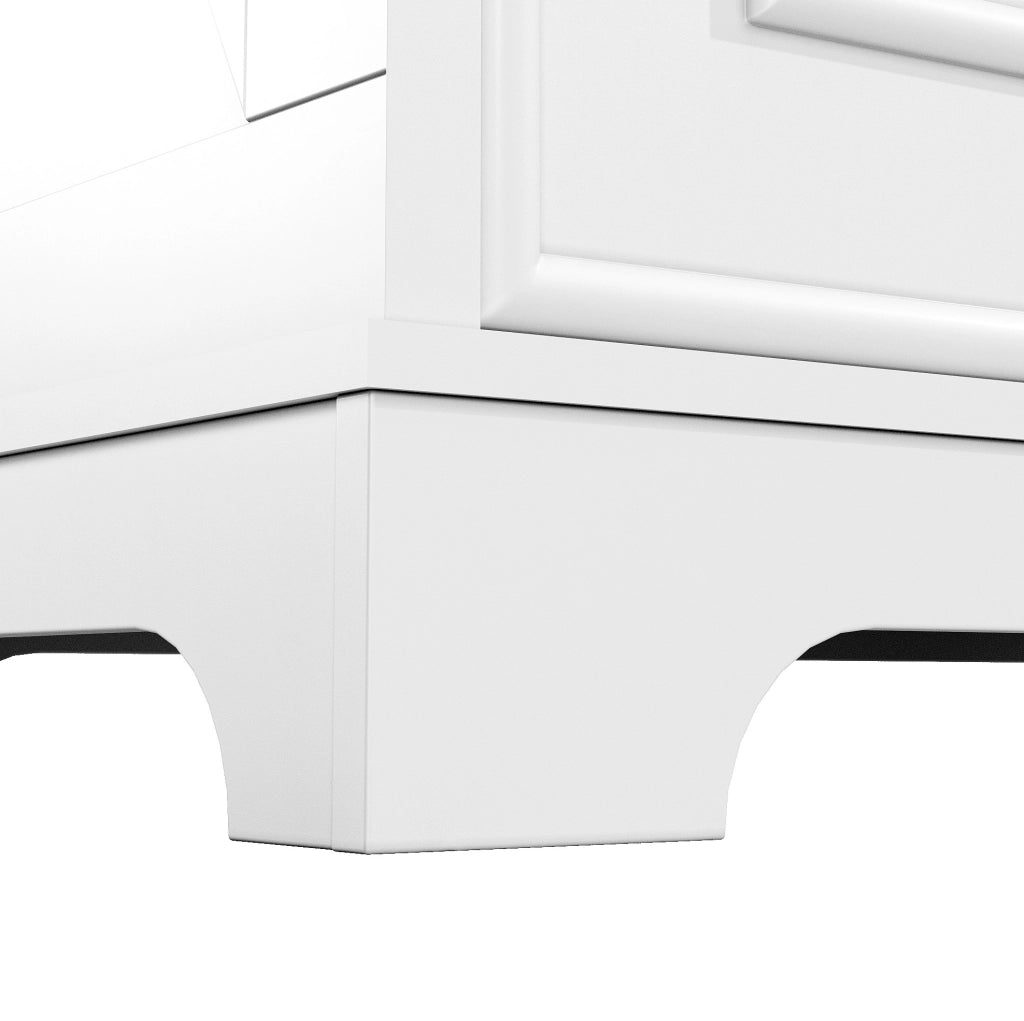 Sideboard 120x40x76 cm con 6 cassetti; motivo rustico; in MDF e truciolato; bianco e naturale