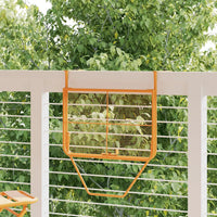 Tavolo da Balcone Giallo 60x40 cm in Acciaio 340920