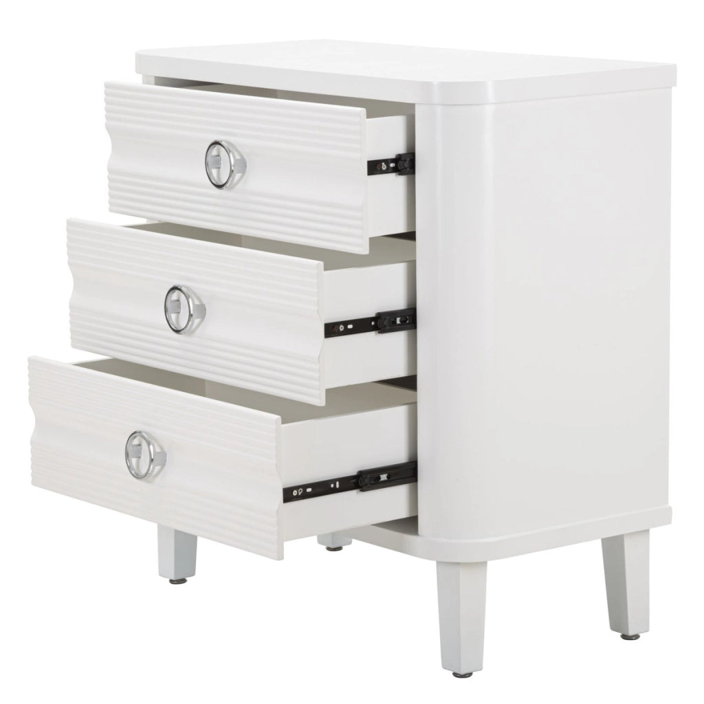 Cassettiera VKH7, Bianco, Legno, 81x40x84 cm