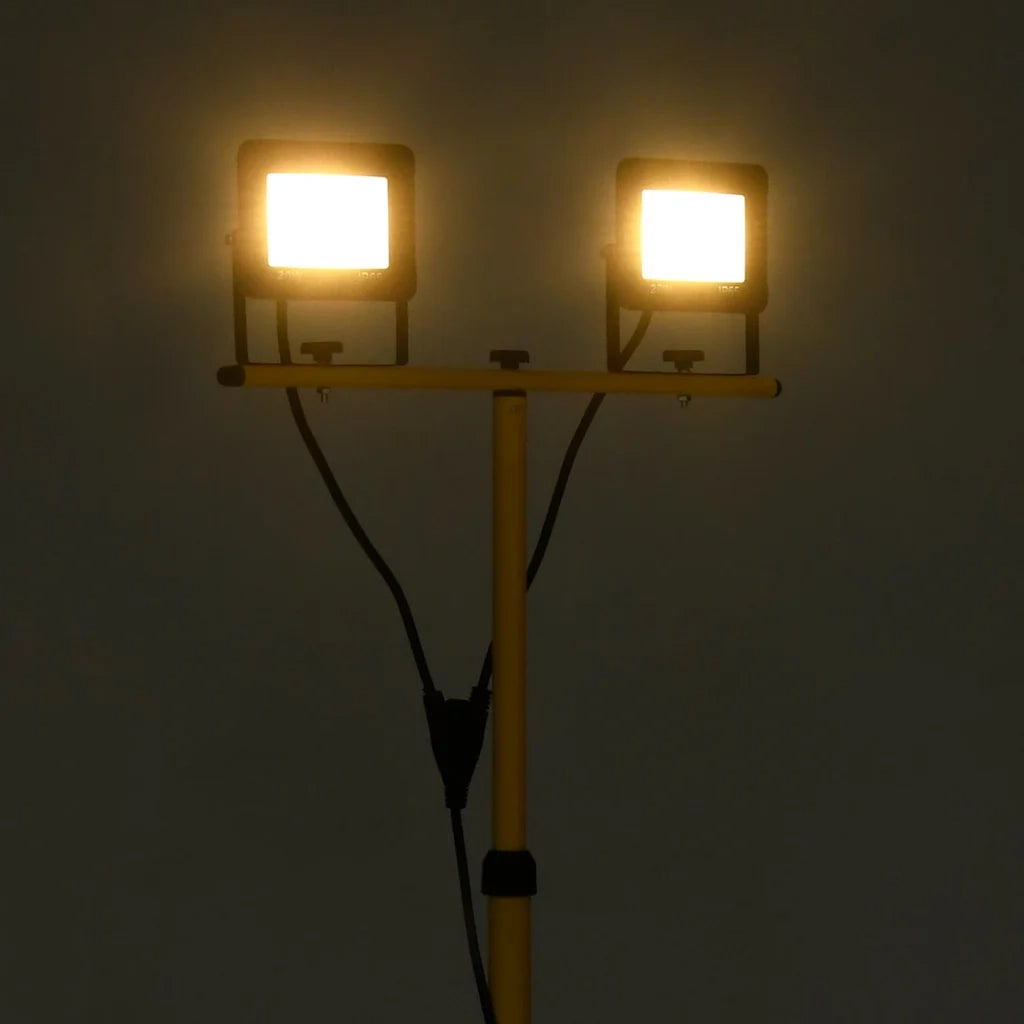 Faretto a LED con Treppiede 2x20 W Bianco Caldo CFW1836131