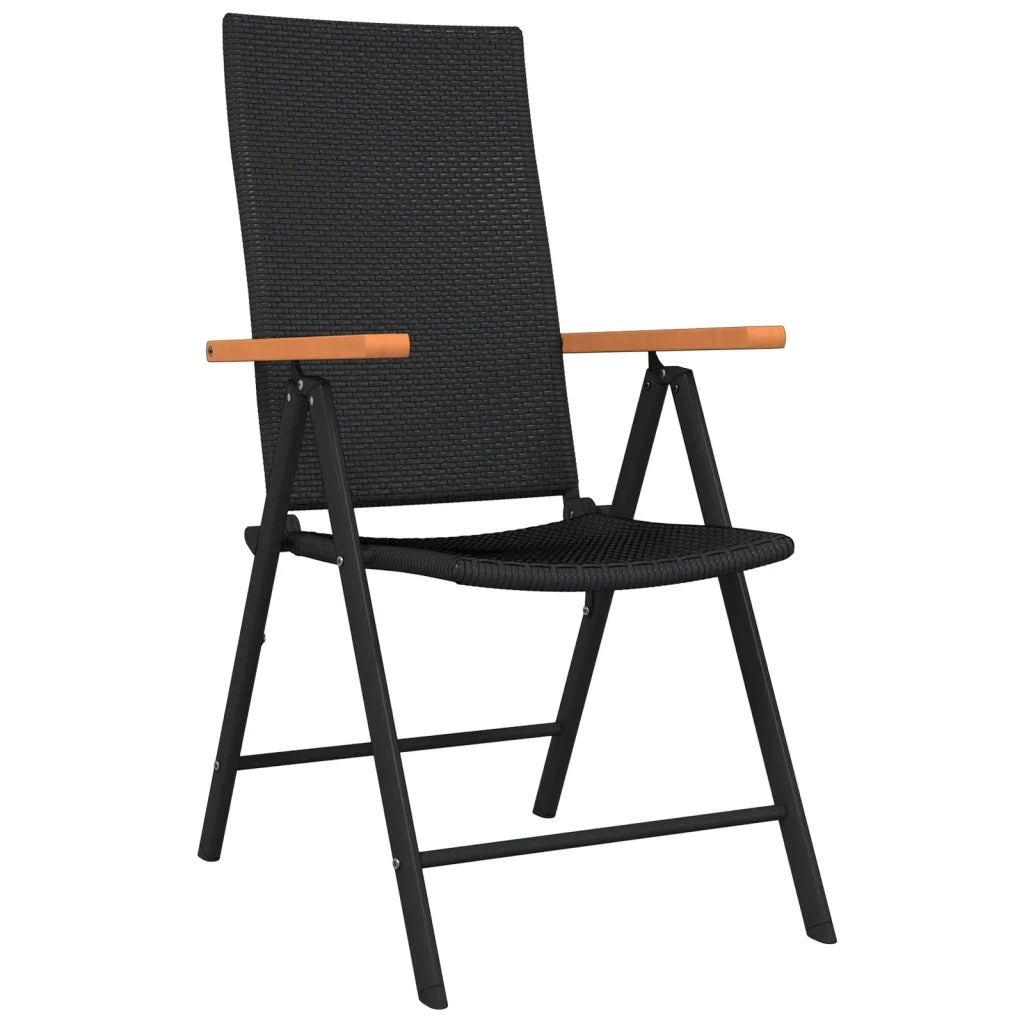 Set Mobili da Pranzo per Giardino 7 pz Nero cod mxl 41292