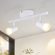 ZMH Faretto da soffitto bianchi 1 luce GU10 orientabili 350° metallo design moderno senza lampadina